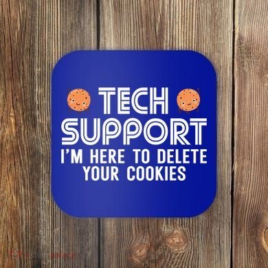 Funny Tech Support Geek Nerd Gift It Helpdesk Computer Geeks Gift Coaster