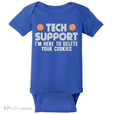 Funny Tech Support Geek Nerd Gift It Helpdesk Computer Geeks Gift Baby Bodysuit
