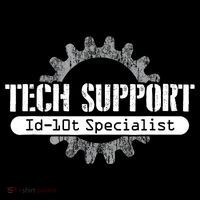 Funny Tech Support Id10t Computer Idiot Joke Gift Doggie Tank thumb 4