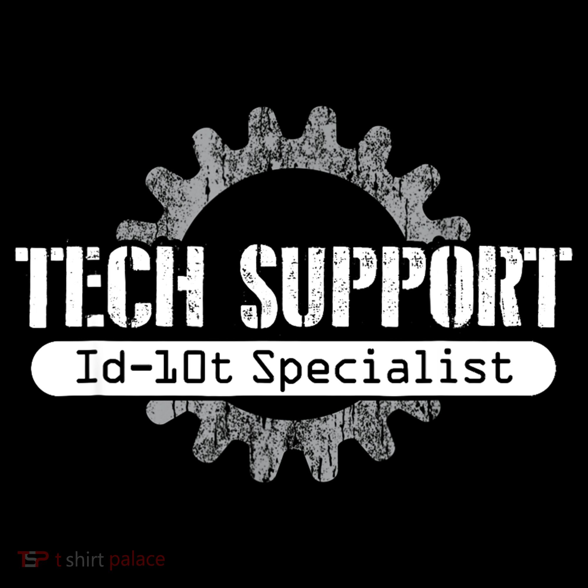 Funny Tech Support Id10t Computer Idiot Joke Gift USA-Made Doggie Bandana