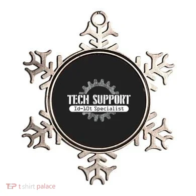 Funny Tech Support Id10t Computer Idiot Joke Gift Ornament