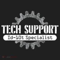 Funny Tech Support Id10t Computer Idiot Joke Gift Golf Towel thumb 3