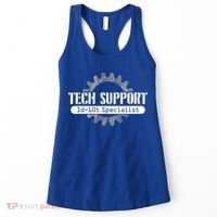 Funny Tech Support Id10t Computer Idiot Joke Gift Women's Tank Top thumb 0