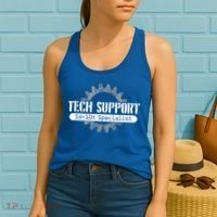 Funny Tech Support Id10t Computer Idiot Joke Gift Women's Tank Top thumb 2