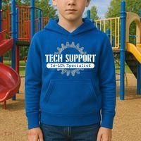 Funny Tech Support Id10t Computer Idiot Joke Gift Kids Hoodie thumb 2