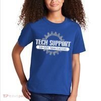 Funny Tech Support Id10t Computer Idiot Joke Gift Kids T-Shirt thumb 2