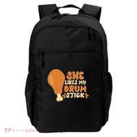 Funny Thanksgiving She Likes My Drum Stick Backpack thumb 0