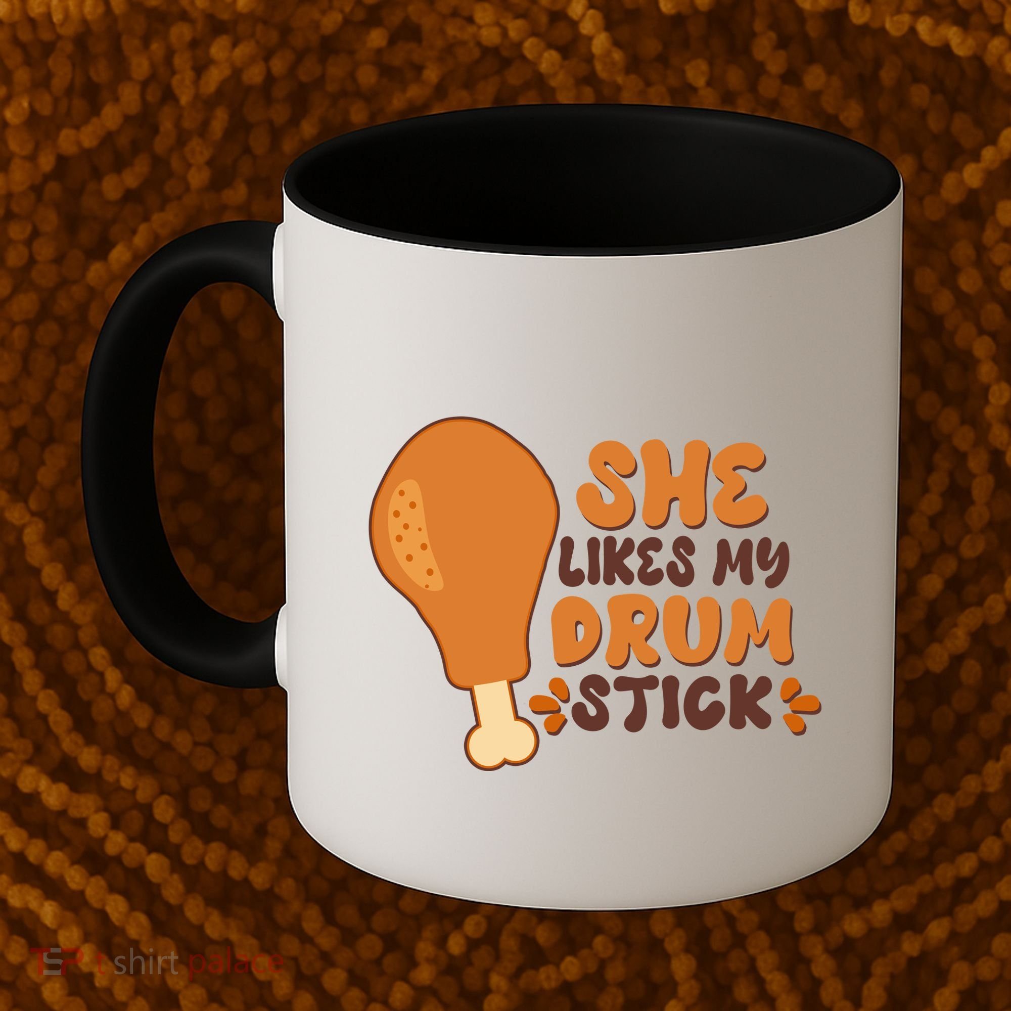 Funny Thanksgiving She Likes My Drum Stick Coffee Mug