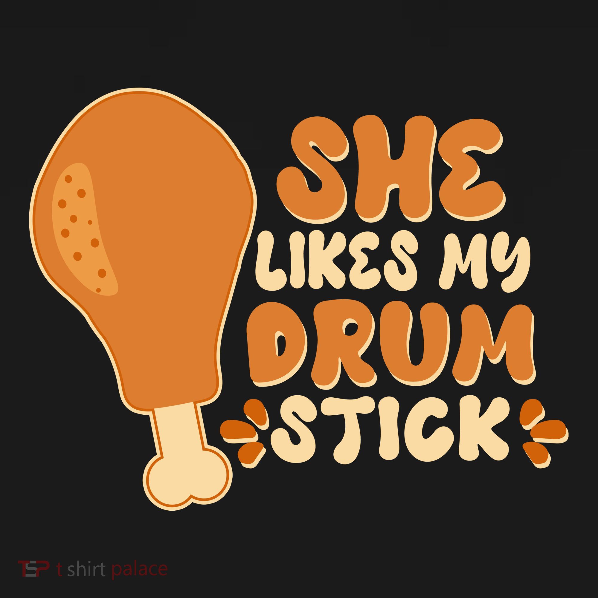 Funny Thanksgiving She Likes My Drum Stick Coaster