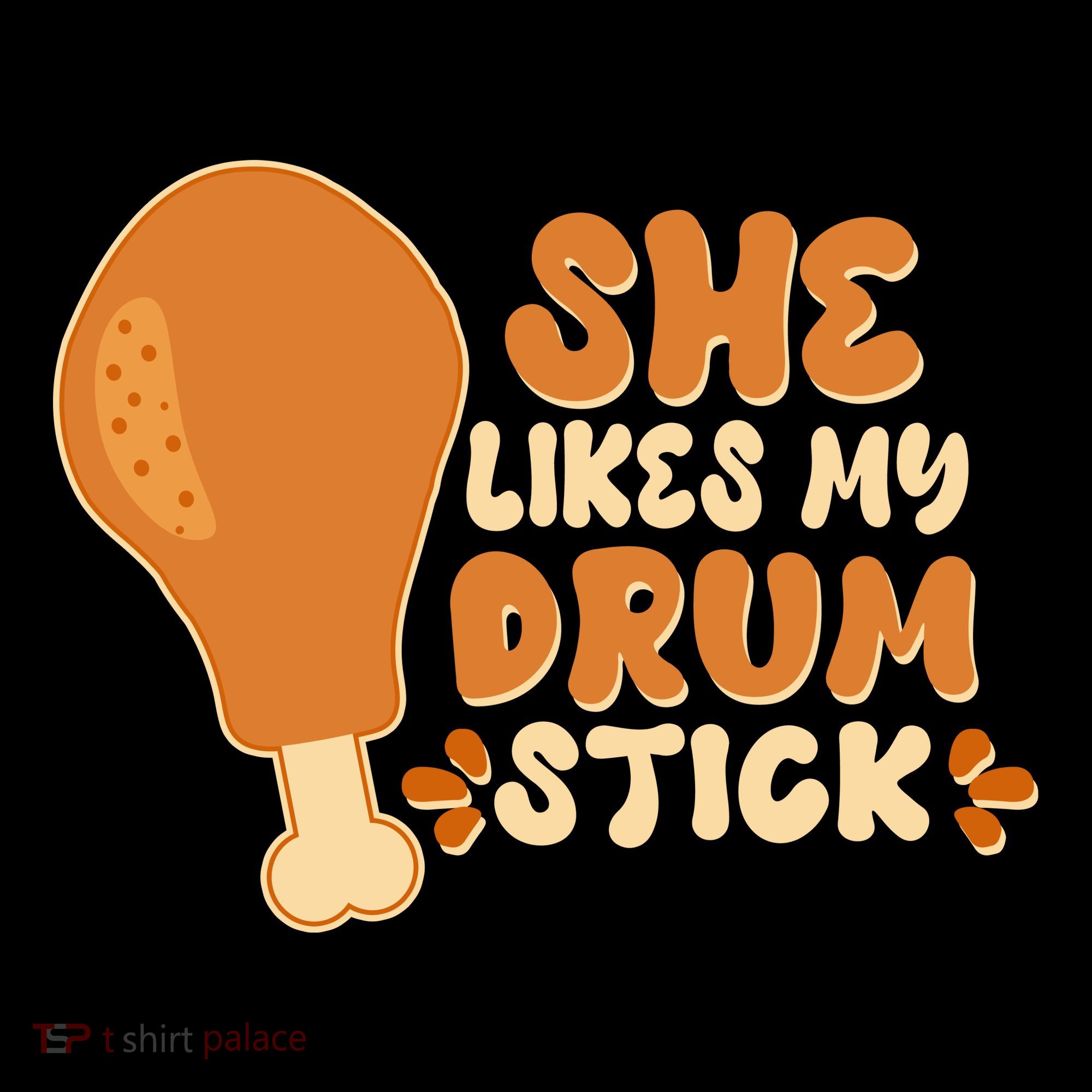 Funny Thanksgiving She Likes My Drum Stick Women's Hoodie