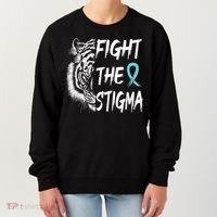 Fight The Stigma Lion Therapy Matters Suicide Prevention Gift Women's Sweatshirt thumb 0