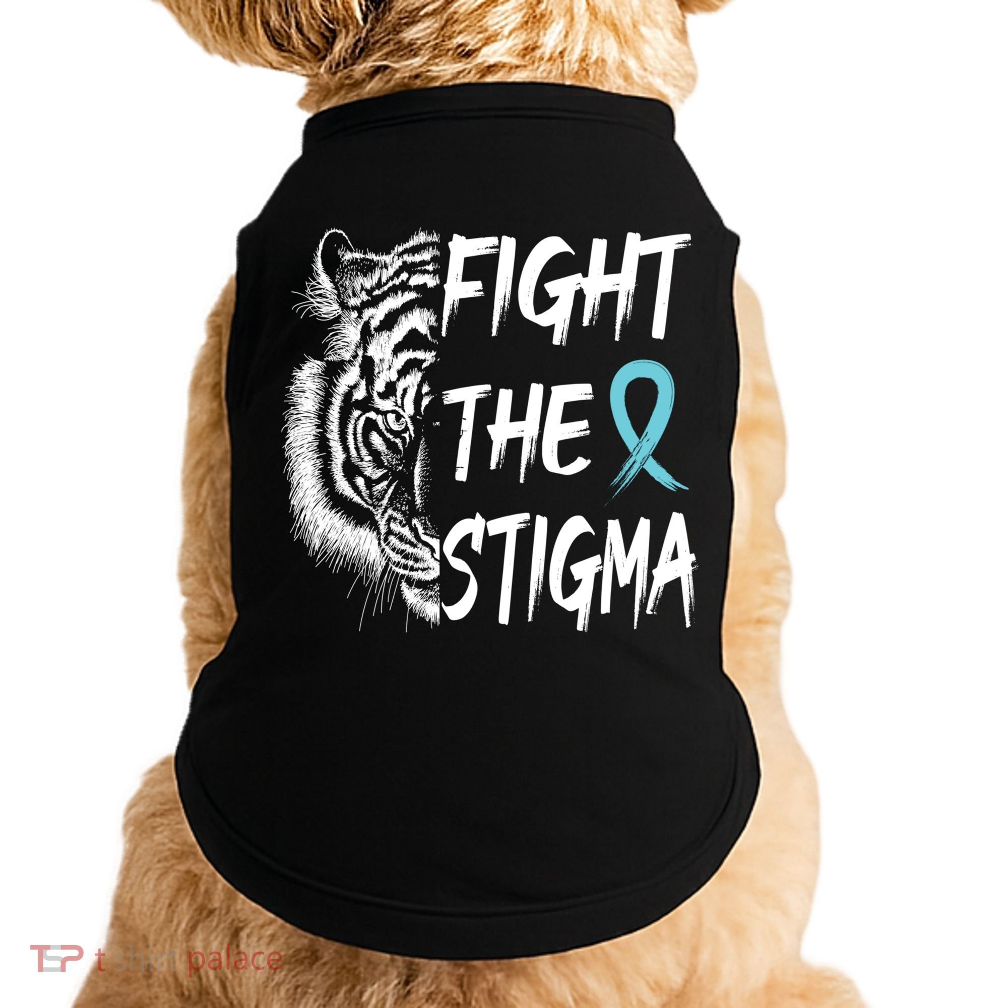 Fight The Stigma Lion Therapy Matters Suicide Prevention Gift Doggie Tank