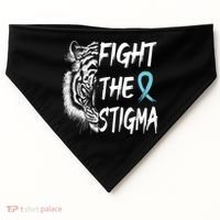 Fight The Stigma Lion Therapy Matters Suicide Prevention Gift USA-Made Doggie Bandana thumb 0