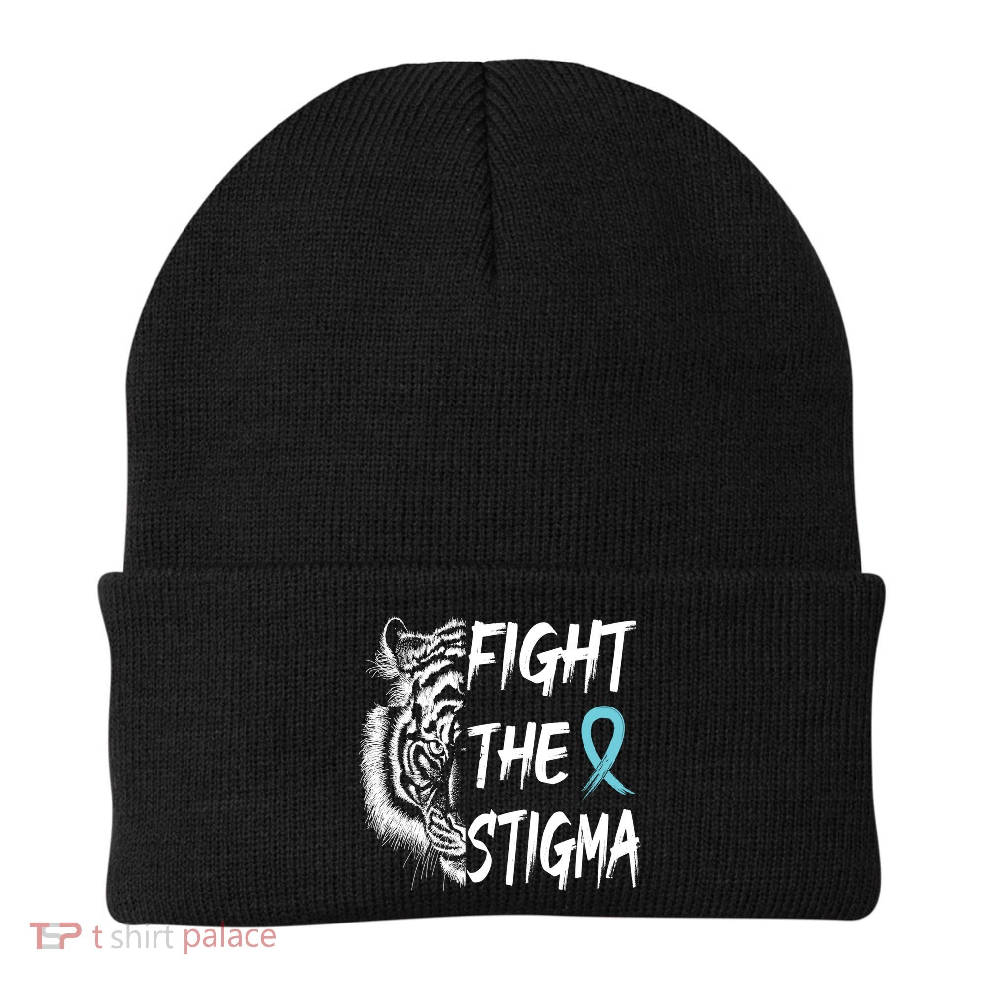 Fight The Stigma Lion Therapy Matters Suicide Prevention Gift Beanie
