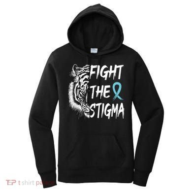 Fight The Stigma Lion Therapy Matters Suicide Prevention Gift Women's Hoodie