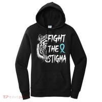 Fight The Stigma Lion Therapy Matters Suicide Prevention Gift Women's Hoodie thumb 0