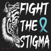 Fight The Stigma Lion Therapy Matters Suicide Prevention Gift Hat thumb 2