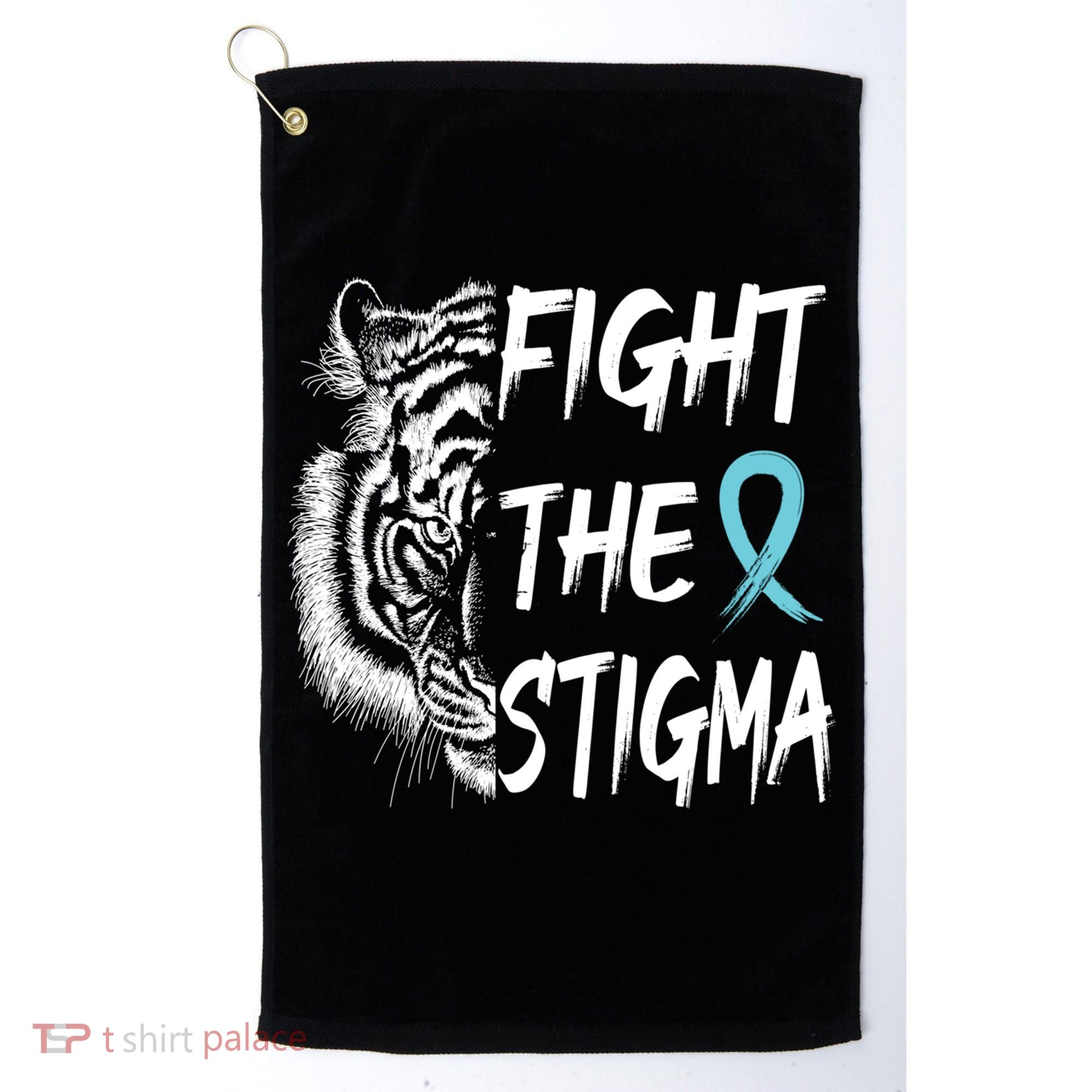 Fight The Stigma Lion Therapy Matters Suicide Prevention Gift Golf Towel
