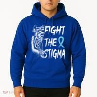 Fight The Stigma Lion Therapy Matters Suicide Prevention Gift Hoodie thumb 2
