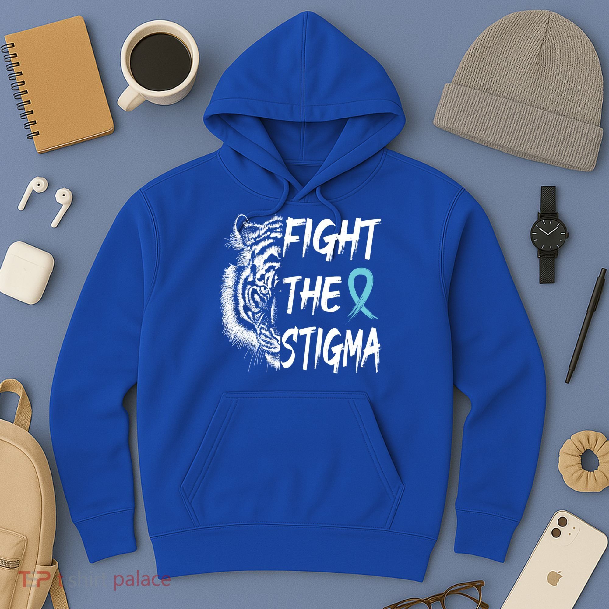 Fight The Stigma Lion Therapy Matters Suicide Prevention Gift Hoodie