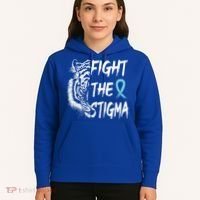 Fight The Stigma Lion Therapy Matters Suicide Prevention Gift Hoodie thumb 5