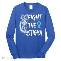 Fight The Stigma Lion Therapy Matters Suicide Prevention Gift Long Sleeve Shirt thumb 0