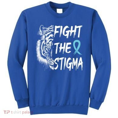 Fight The Stigma Lion Therapy Matters Suicide Prevention Gift Sweatshirt