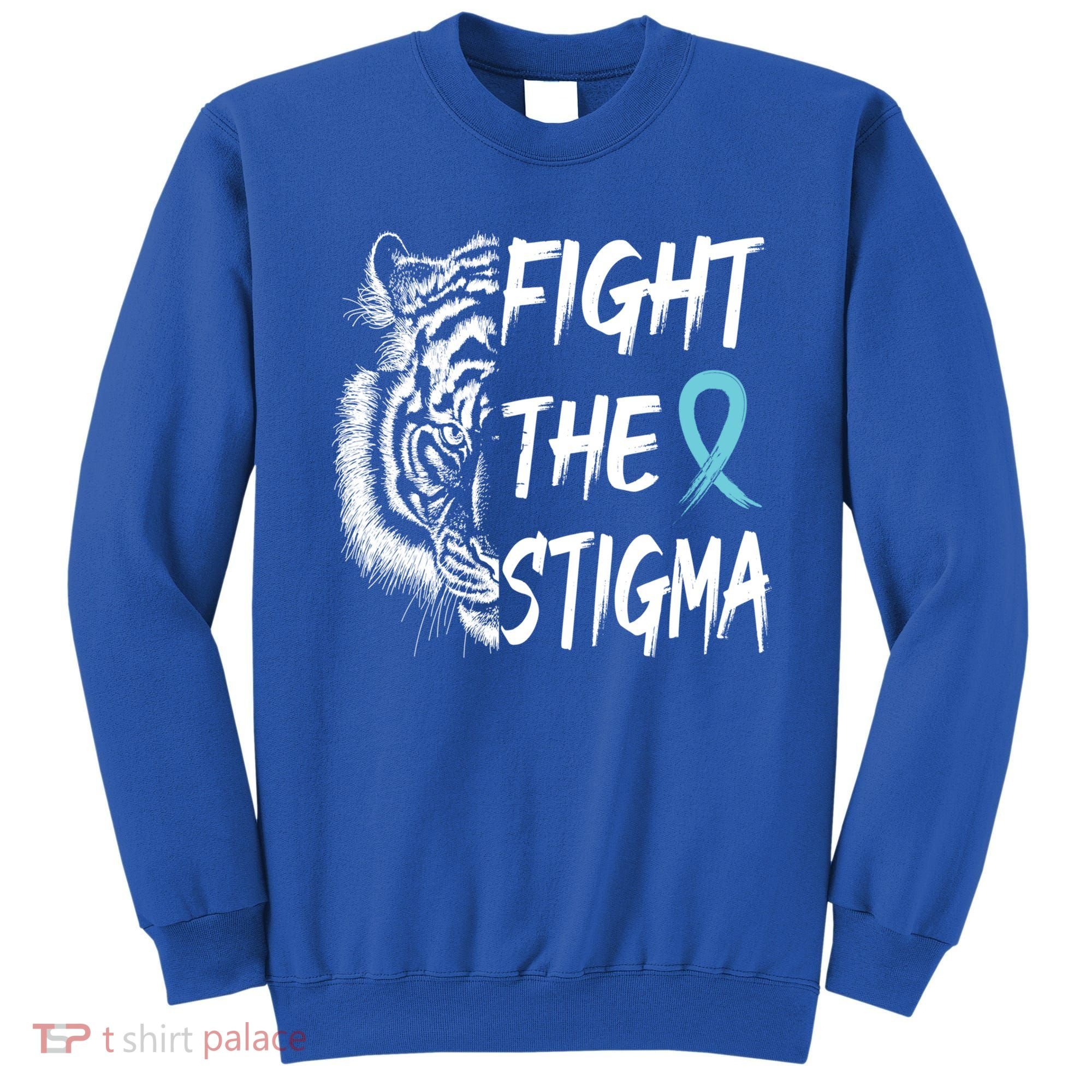 Fight The Stigma Lion Therapy Matters Suicide Prevention Gift Sweatshirt