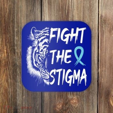 Fight The Stigma Lion Therapy Matters Suicide Prevention Gift Coaster