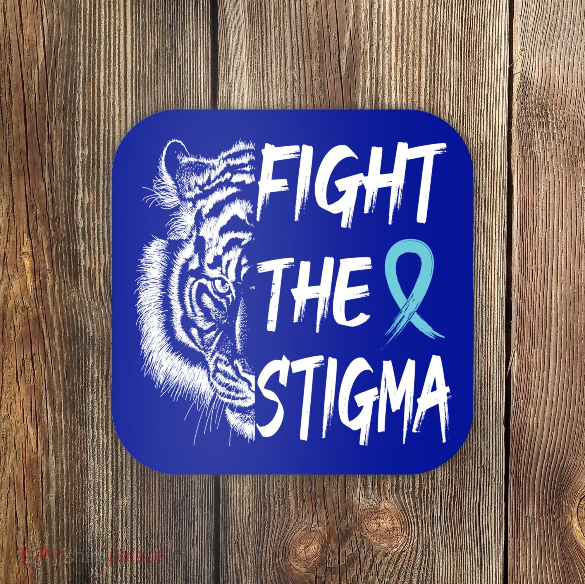 Fight The Stigma Lion Therapy Matters Suicide Prevention Gift Coaster