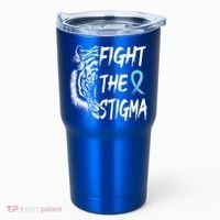 Fight The Stigma Lion Therapy Matters Suicide Prevention Gift Tumbler thumb 0