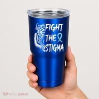 Fight The Stigma Lion Therapy Matters Suicide Prevention Gift Tumbler thumb 2