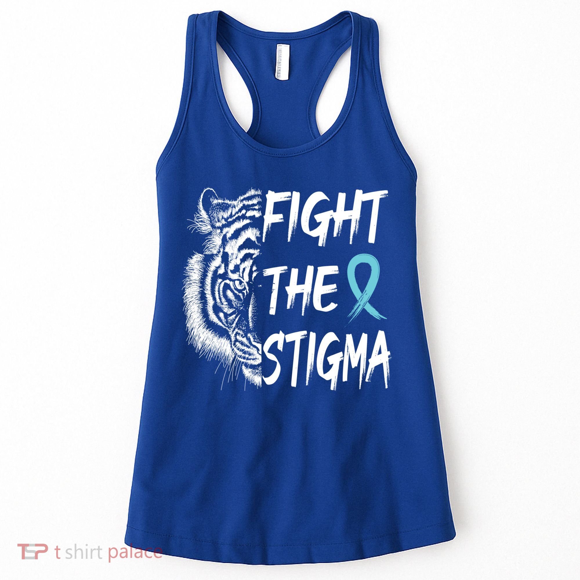 Fight The Stigma Lion Therapy Matters Suicide Prevention Gift Women's Tank Top