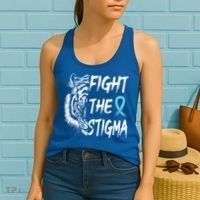 Fight The Stigma Lion Therapy Matters Suicide Prevention Gift Women's Tank Top thumb 2