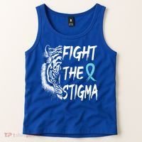 Fight The Stigma Lion Therapy Matters Suicide Prevention Gift Tank Top thumb 2
