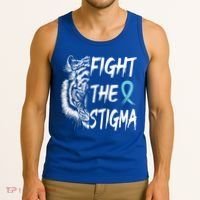 Fight The Stigma Lion Therapy Matters Suicide Prevention Gift Tank Top thumb 3