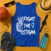 Fight The Stigma Lion Therapy Matters Suicide Prevention Gift Tank Top thumb 4