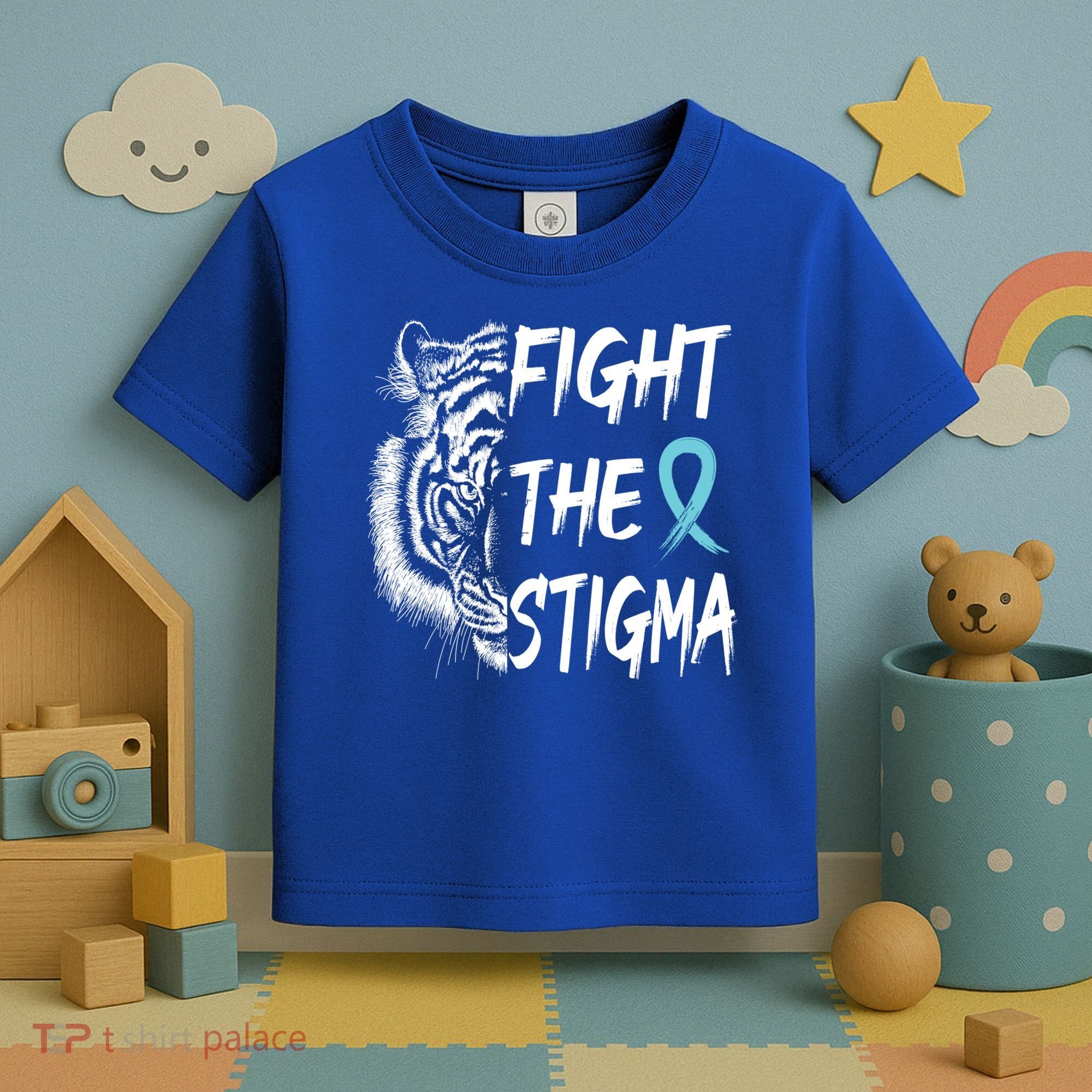 Fight The Stigma Lion Therapy Matters Suicide Prevention Gift Toddler T-Shirt