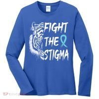Fight The Stigma Lion Therapy Matters Suicide Prevention Gift Women's Long Sleeve Shirt thumb 0