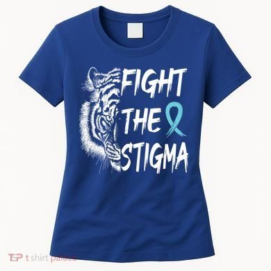 Fight The Stigma Lion Therapy Matters Suicide Prevention Gift Women's T-Shirt