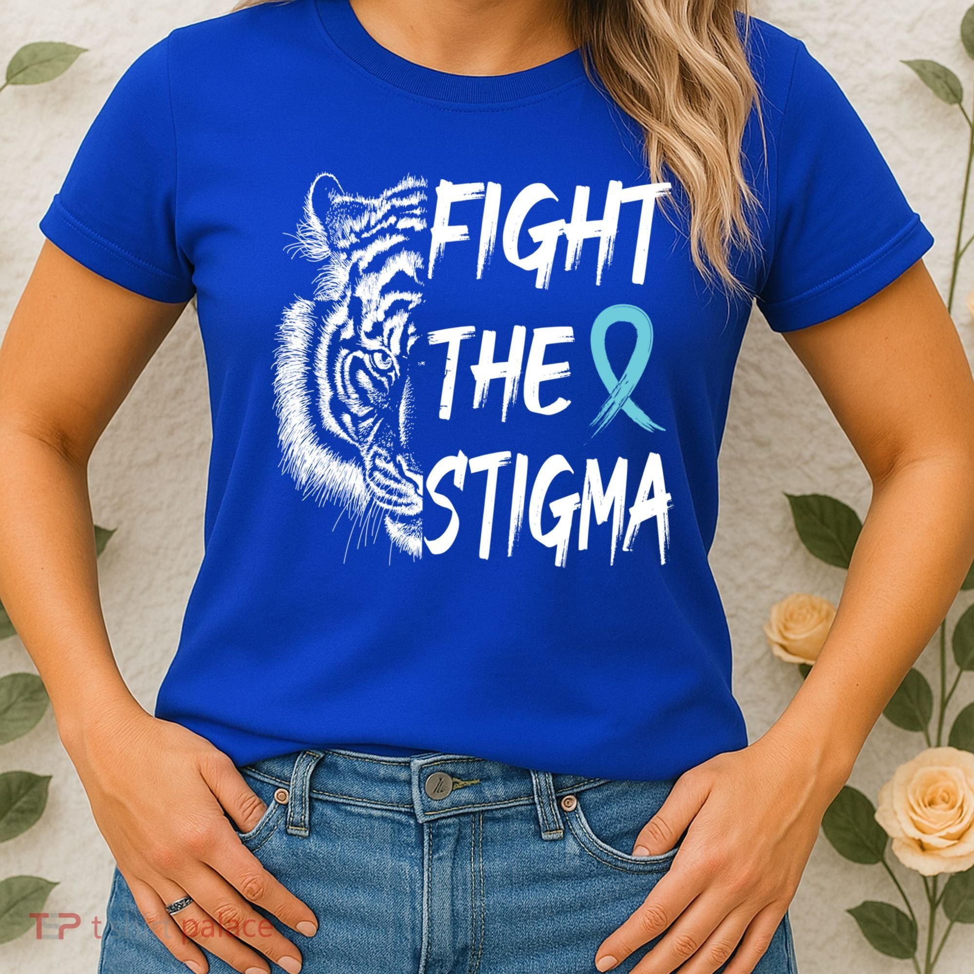 Fight The Stigma Lion Therapy Matters Suicide Prevention Gift Women's T-Shirt