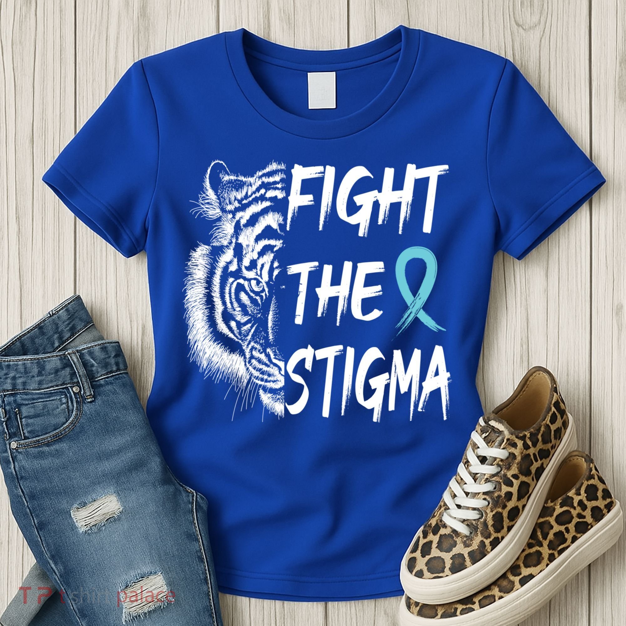 Fight The Stigma Lion Therapy Matters Suicide Prevention Gift Women's T-Shirt