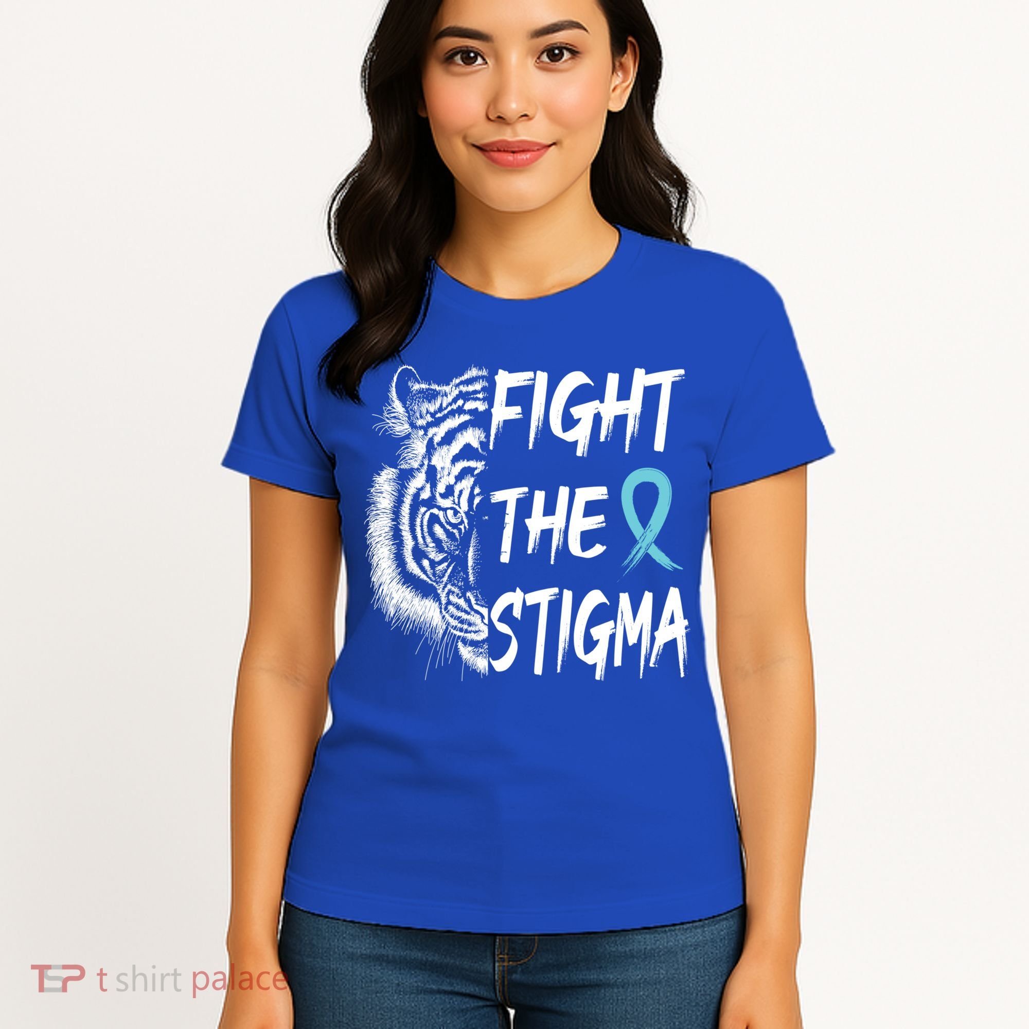 Fight The Stigma Lion Therapy Matters Suicide Prevention Gift Women's T-Shirt