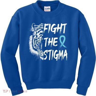 Fight The Stigma Lion Therapy Matters Suicide Prevention Gift Kids Sweatshirt