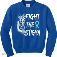 Fight The Stigma Lion Therapy Matters Suicide Prevention Gift Kids Sweatshirt thumb 0