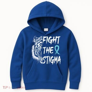Fight The Stigma Lion Therapy Matters Suicide Prevention Gift Kids Hoodie