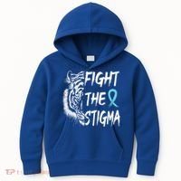 Fight The Stigma Lion Therapy Matters Suicide Prevention Gift Kids Hoodie thumb 0