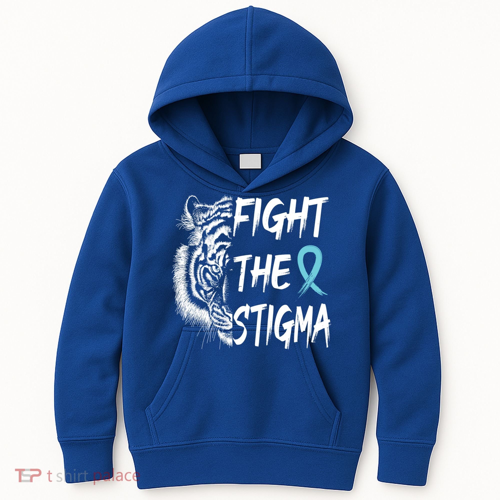 Fight The Stigma Lion Therapy Matters Suicide Prevention Gift Kids Hoodie