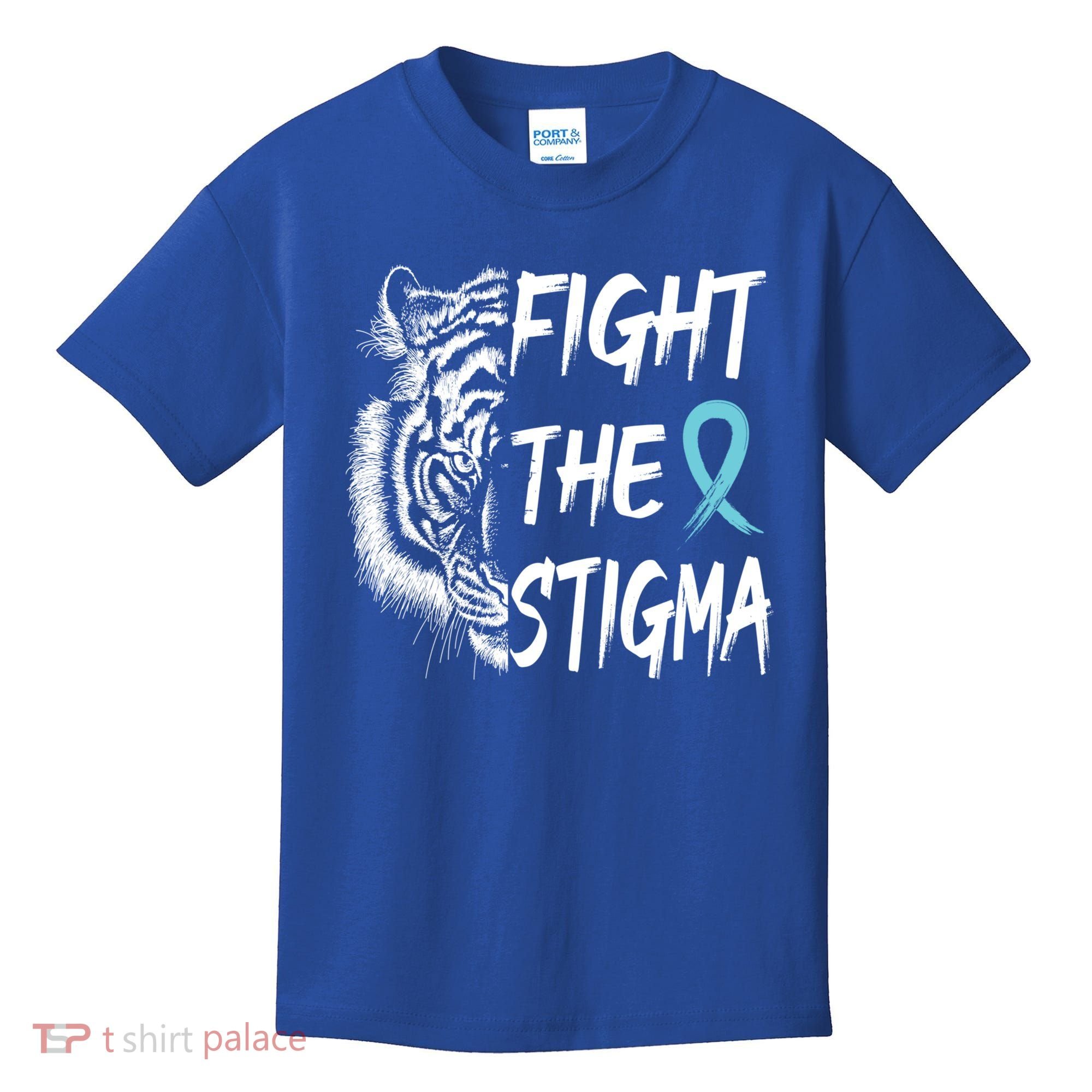 Fight The Stigma Lion Therapy Matters Suicide Prevention Gift Kids T-Shirt