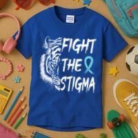 Fight The Stigma Lion Therapy Matters Suicide Prevention Gift Kids T-Shirt thumb 3